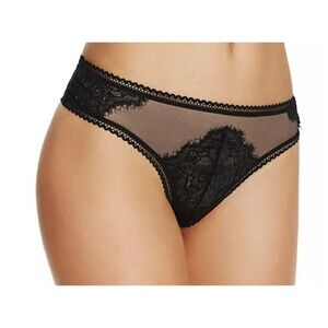 NEW Thistle and Spire Thong Womens XL Black Lace Mirage Sheer Panties Whimsigoth